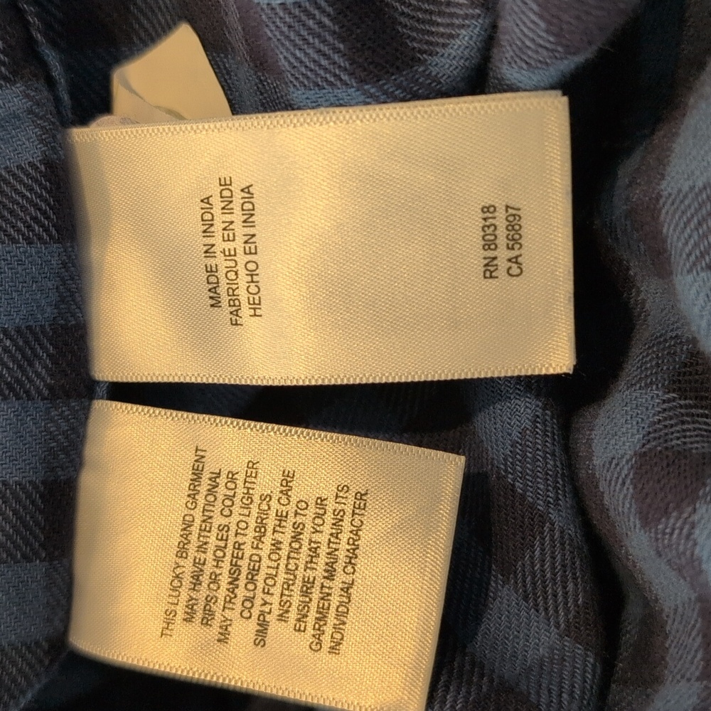 Lucky Brand Men's S Saturday Stretch Western Style Snap Button Plaid Shirt NWT - Picture 10 of 16